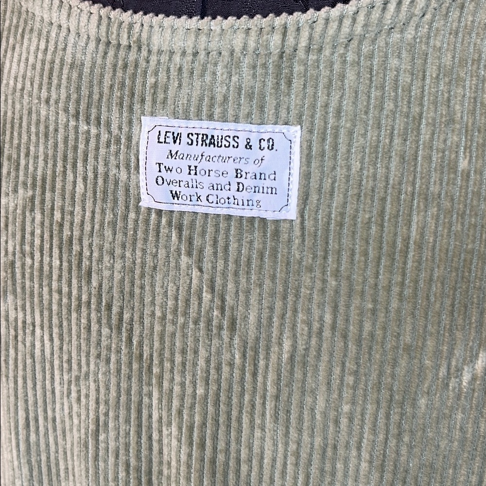 Levi's TULI CORDUROY MINI DRESS Green Size Small - Picture 8 of 15